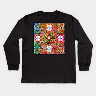 Portuguese folk art Kids Long Sleeve T-Shirt